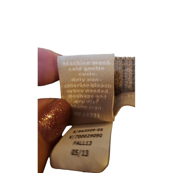 Banana Republic Women Size Small Button Up V-neck Cardigan Tan Crystal‎ Buttons - Picture 12 of 16